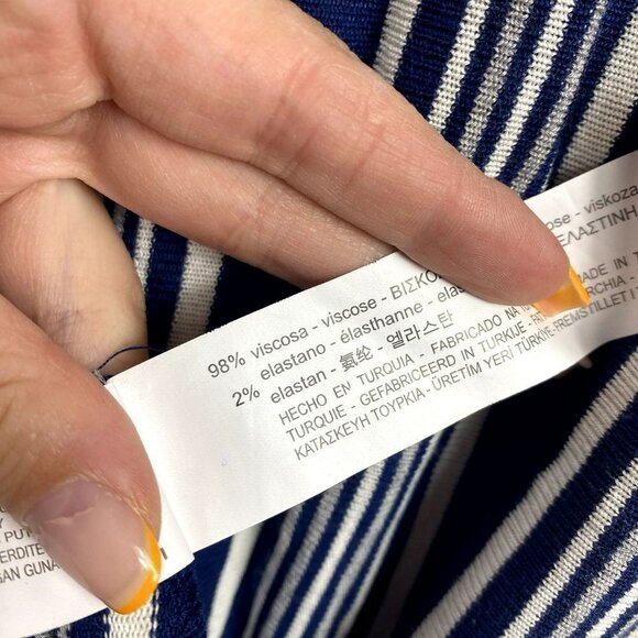 2/$30 Zara Striped Short Sleeve Maxi Knit Dress Size Small Relaxed Fit - Picture 8 of 9